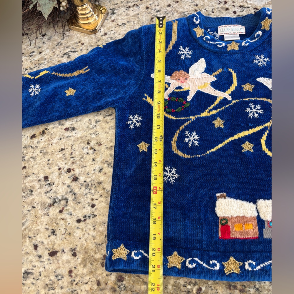 Vintage Claire Murray 80’s Stunning Christmas Sweater Hand Knit Embroidered - Picture 16 of 16